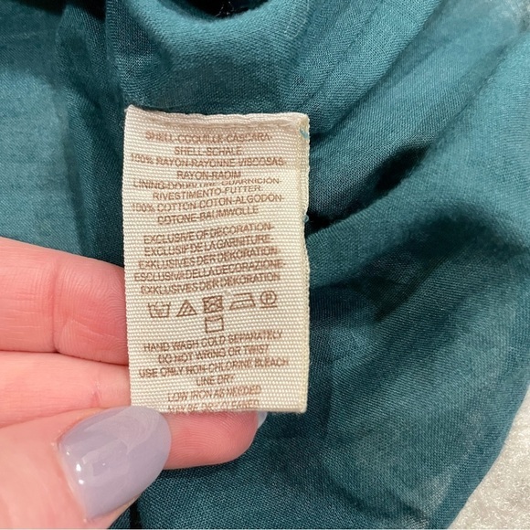 Free People Green Sweet Tennessee Embroidered Long Sleeve Dress - Picture 12 of 15